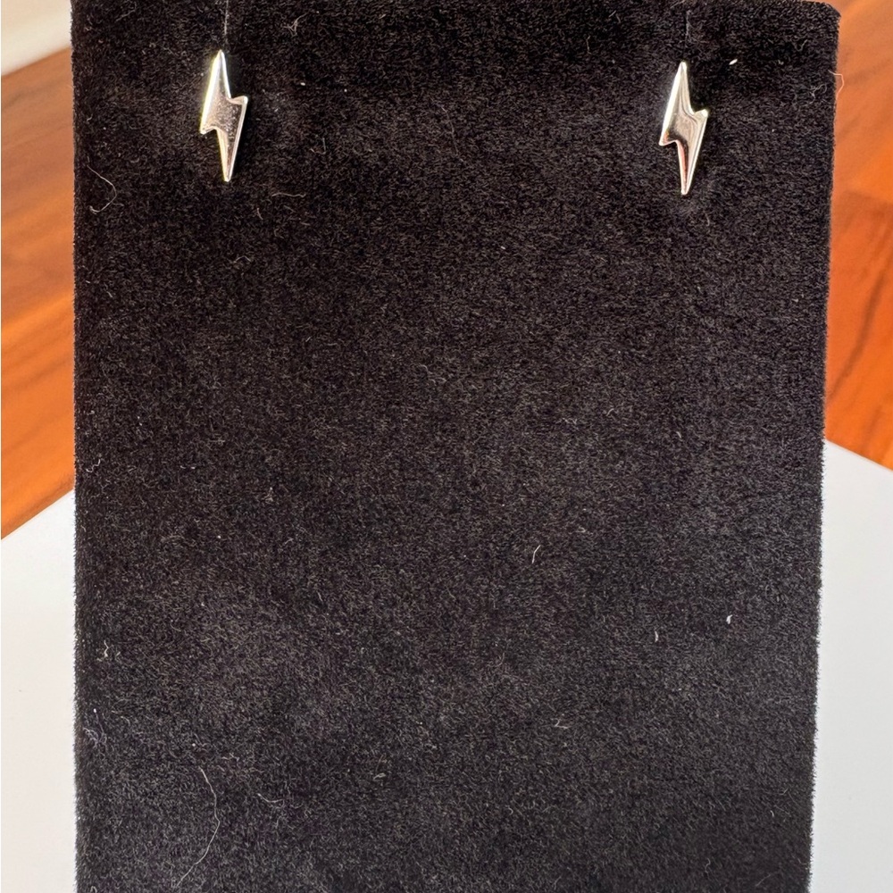 Silver Lightning Bolt Earrings